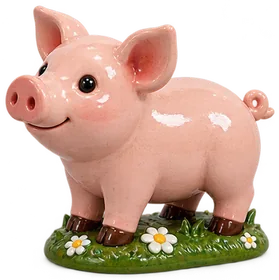Un cochon rose dans son enclos de la ferme