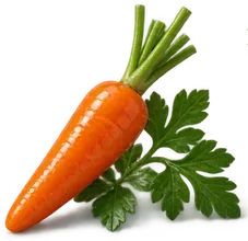 Une carotte et un brin de persil plat