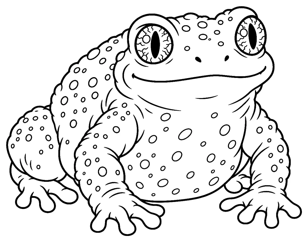 Coloriage de Alyte accoucheur : dessin au trait noir à colorier