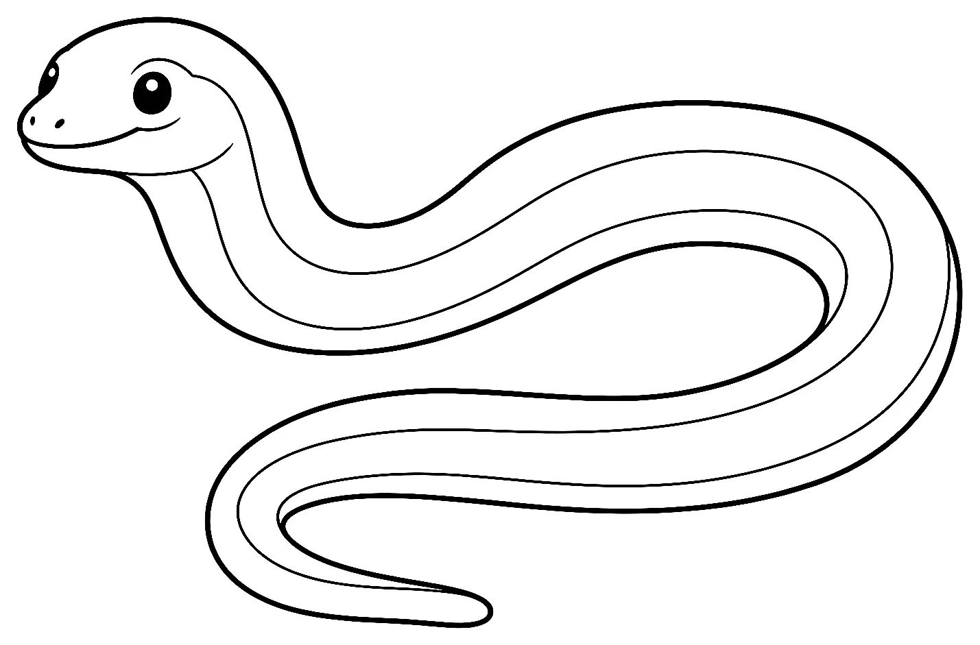 Coloriage de Orvet fragile : dessin au trait noir à colorier