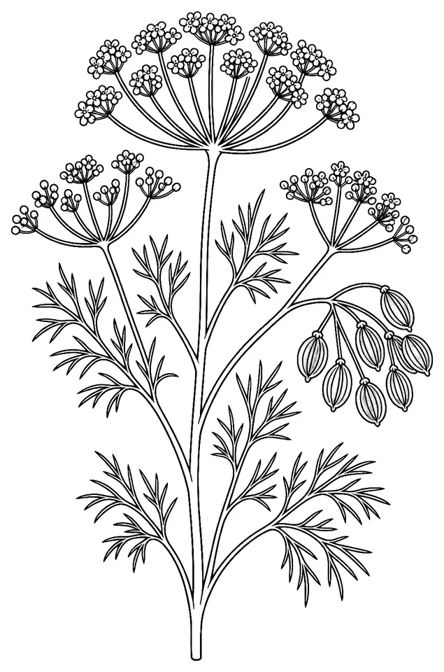 Coloriage de Aneth : dessin au trait noir à colorier