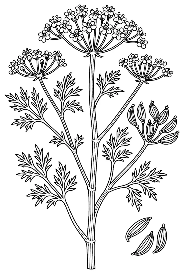 Coloriage de Carvi : dessin au trait noir à colorier