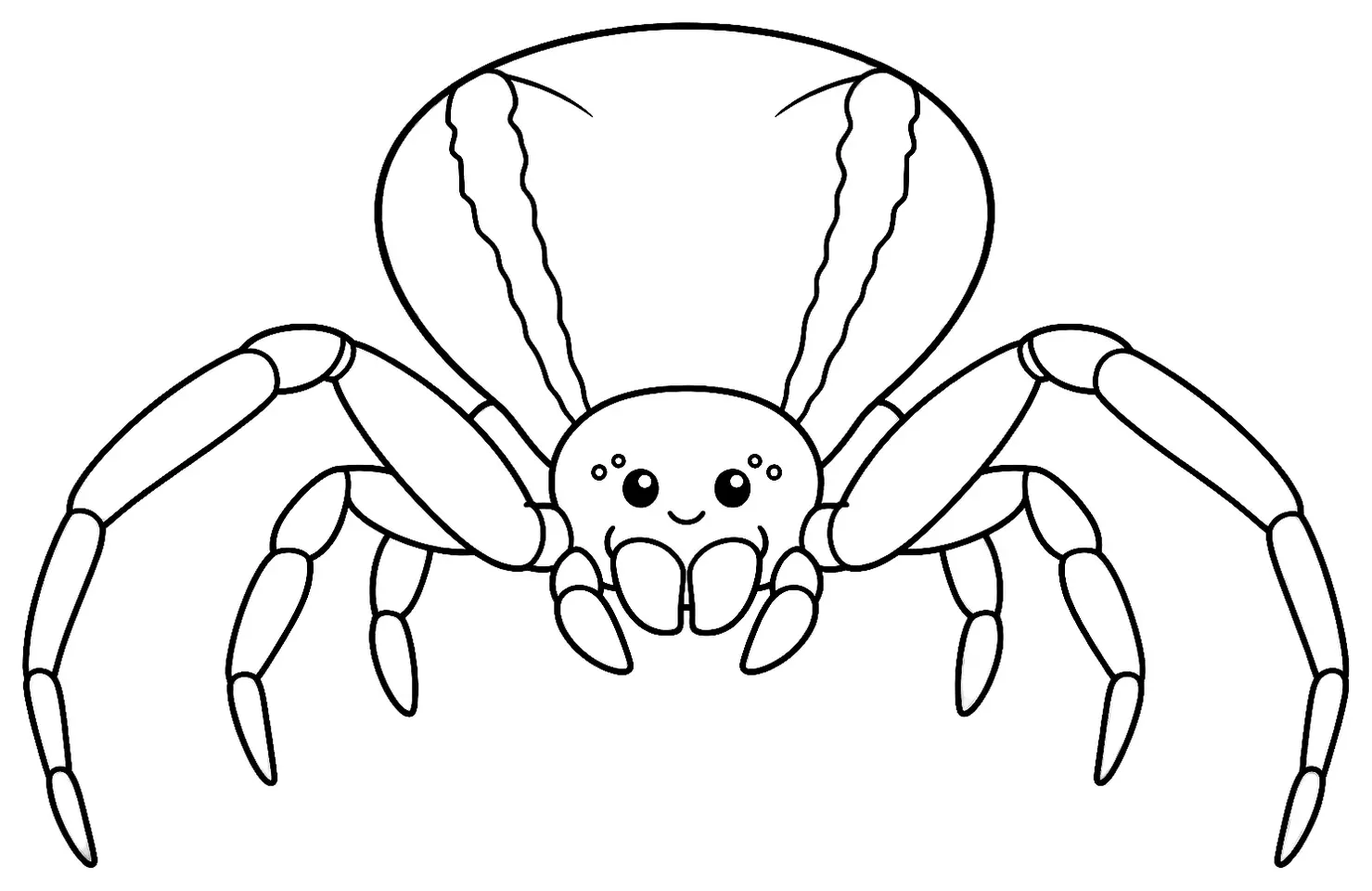 Coloriage de Araignée-crabe : dessin au trait noir à colorier
