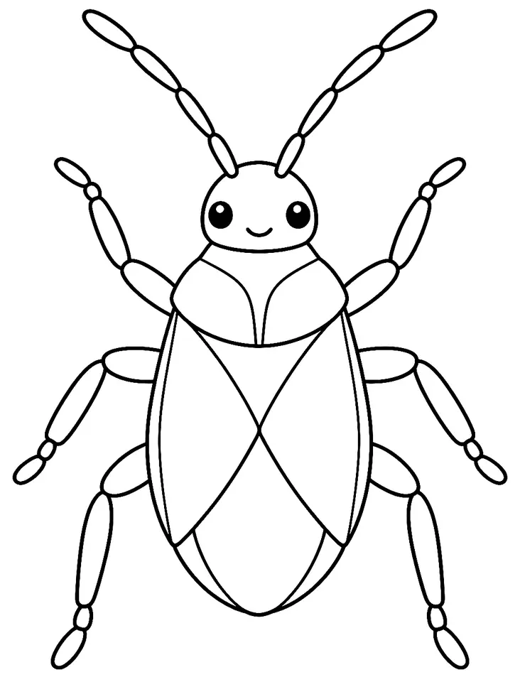 Coloriage de Orius : dessin au trait noir à colorier
