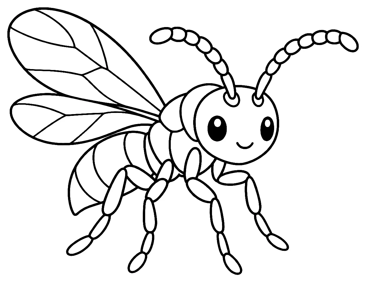 Coloriage de Trichogramme : dessin au trait noir à colorier