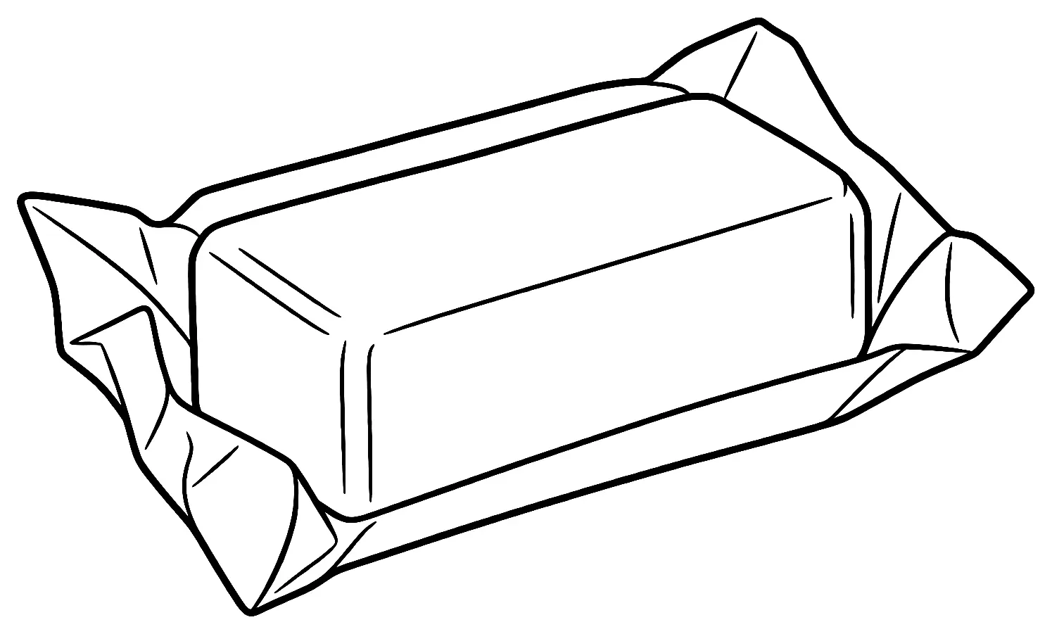 Coloriage de Beurre demi-sel : dessin au trait noir à colorier
