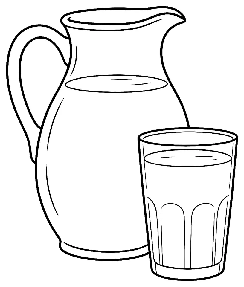 Coloriage de Lait ribot : dessin au trait noir à colorier