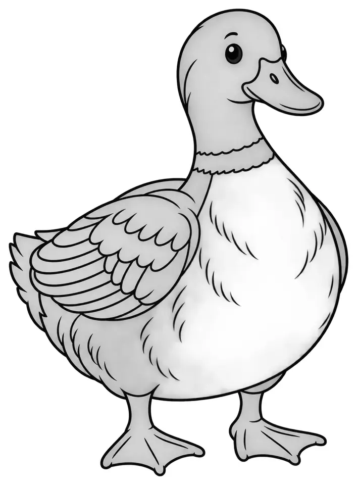 Coloriage de Appleyard argenté : dessin au trait noir à colorier