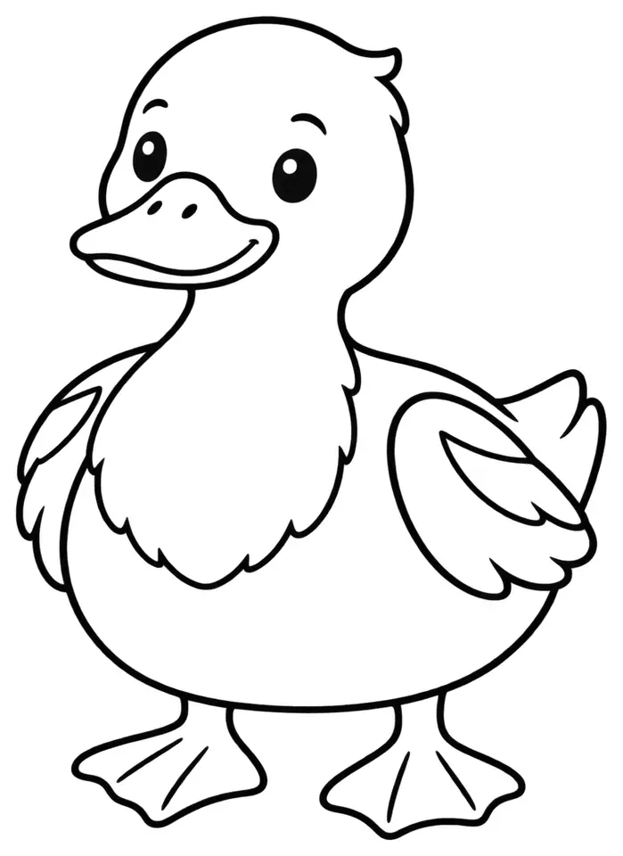 Coloriage de Canard de Duclair : dessin au trait noir à colorier