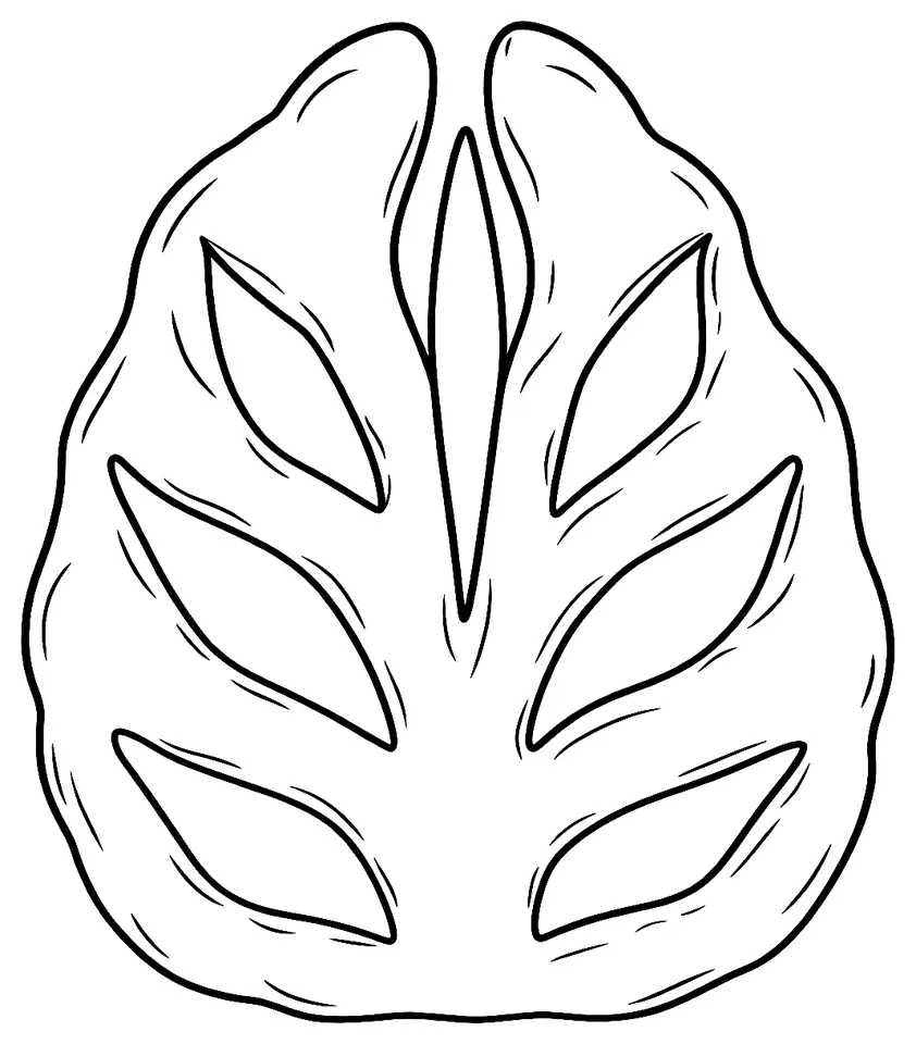 Coloriage de Fougasse : dessin au trait noir à colorier
