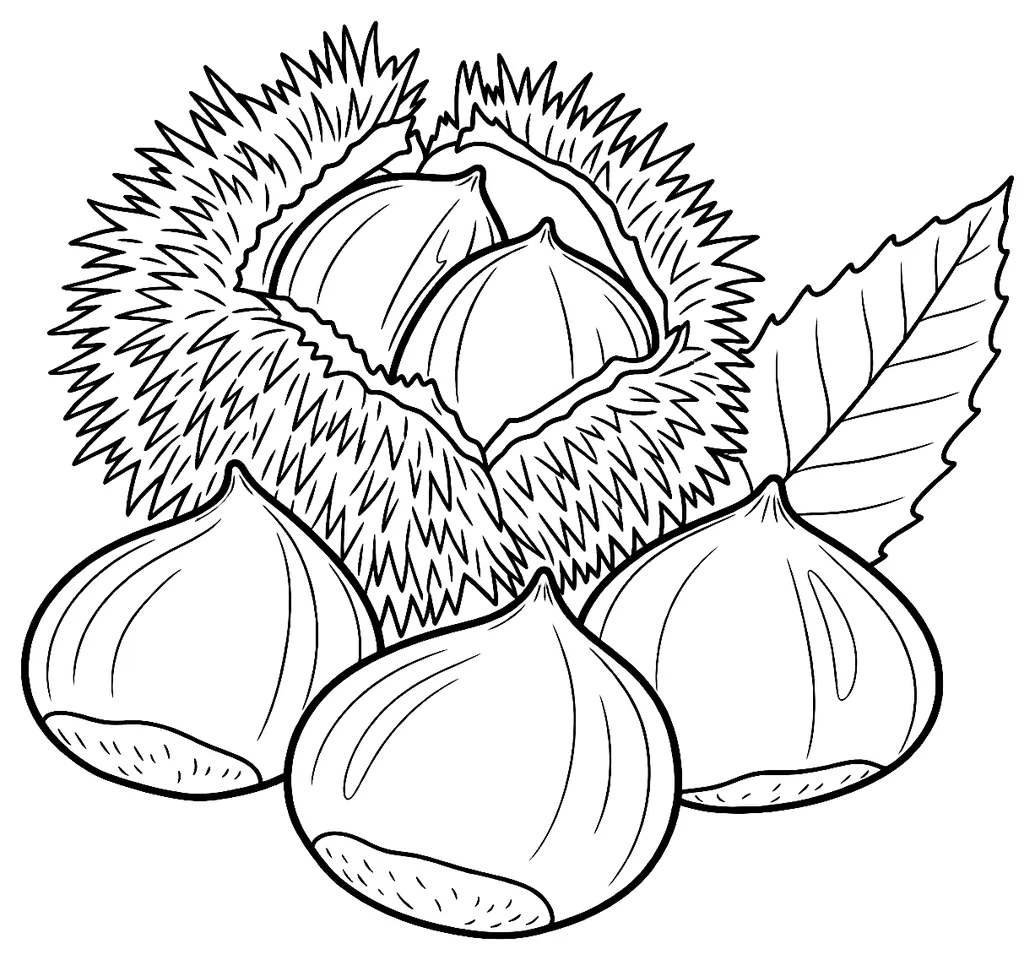 Coloriage de Marron de Laguépie : dessin au trait noir à colorier