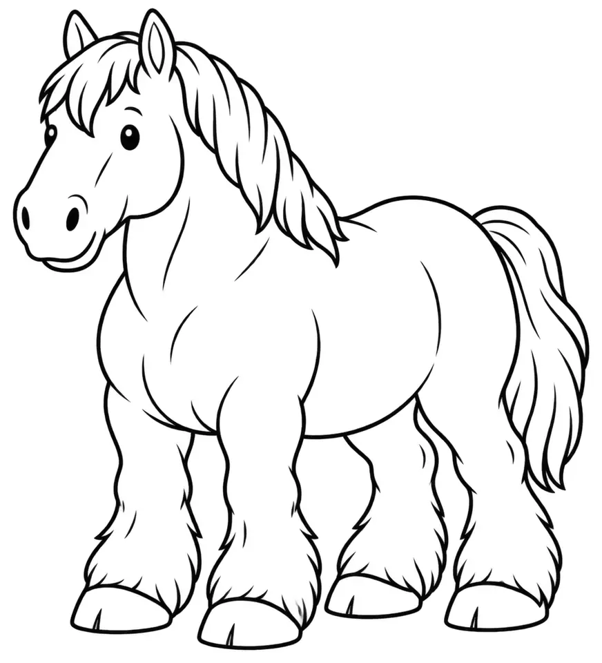 Coloriage de Ardennais suédois : dessin au trait noir à colorier
