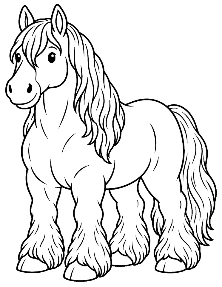 Coloriage de Døle : dessin au trait noir à colorier