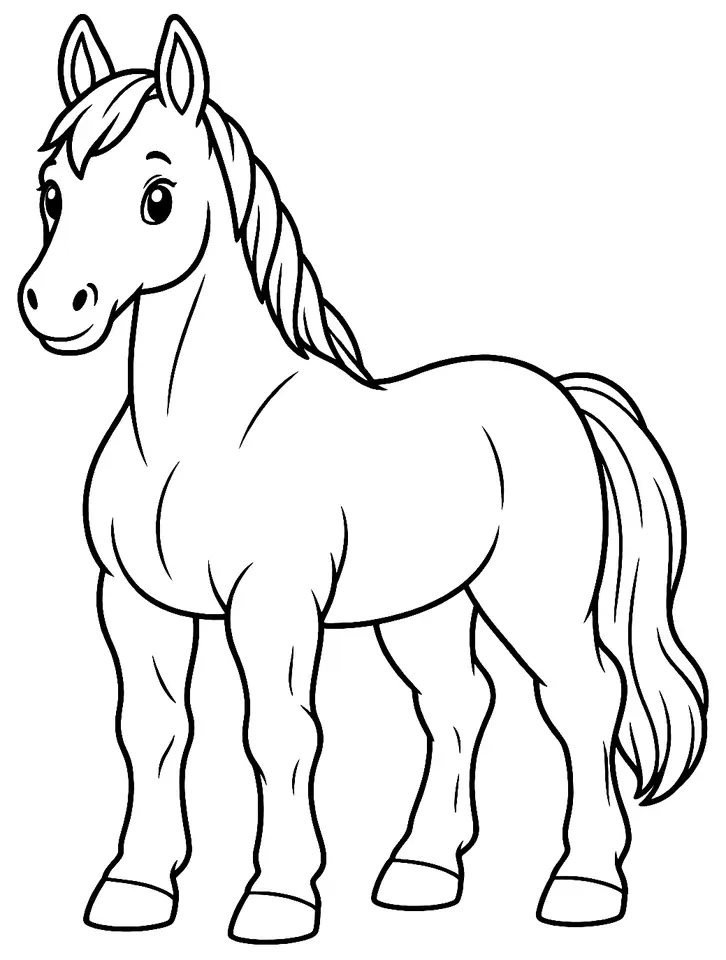 Coloriage de Heihe : dessin au trait noir à colorier