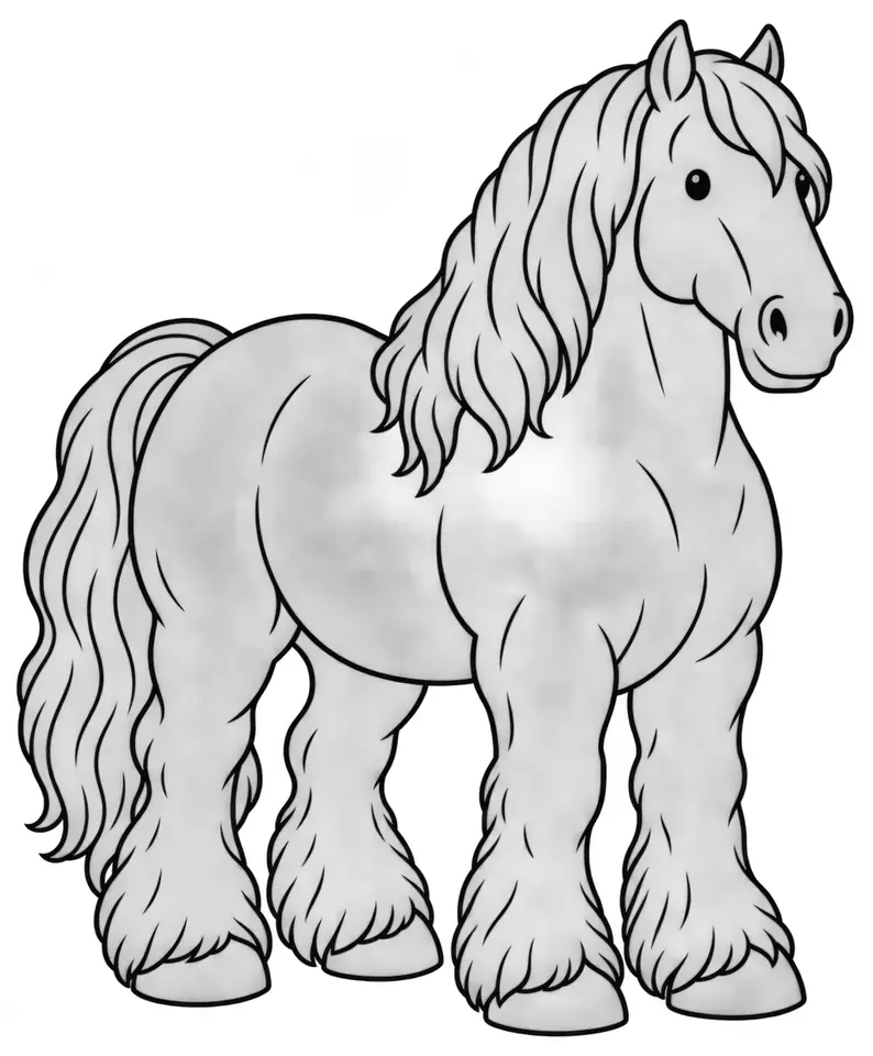Coloriage de Hispano-Bretón : dessin au trait noir à colorier