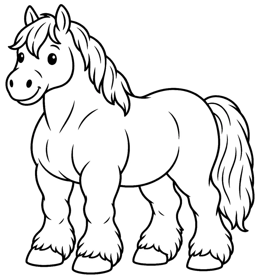 Coloriage de Kerqin : dessin au trait noir à colorier