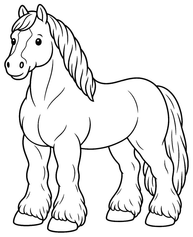 Coloriage de Mezen : dessin au trait noir à colorier
