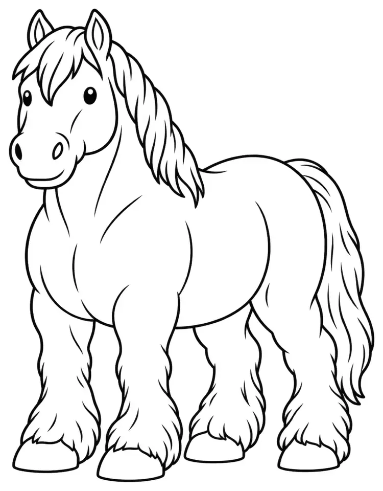 Coloriage de Nivernais : dessin au trait noir à colorier