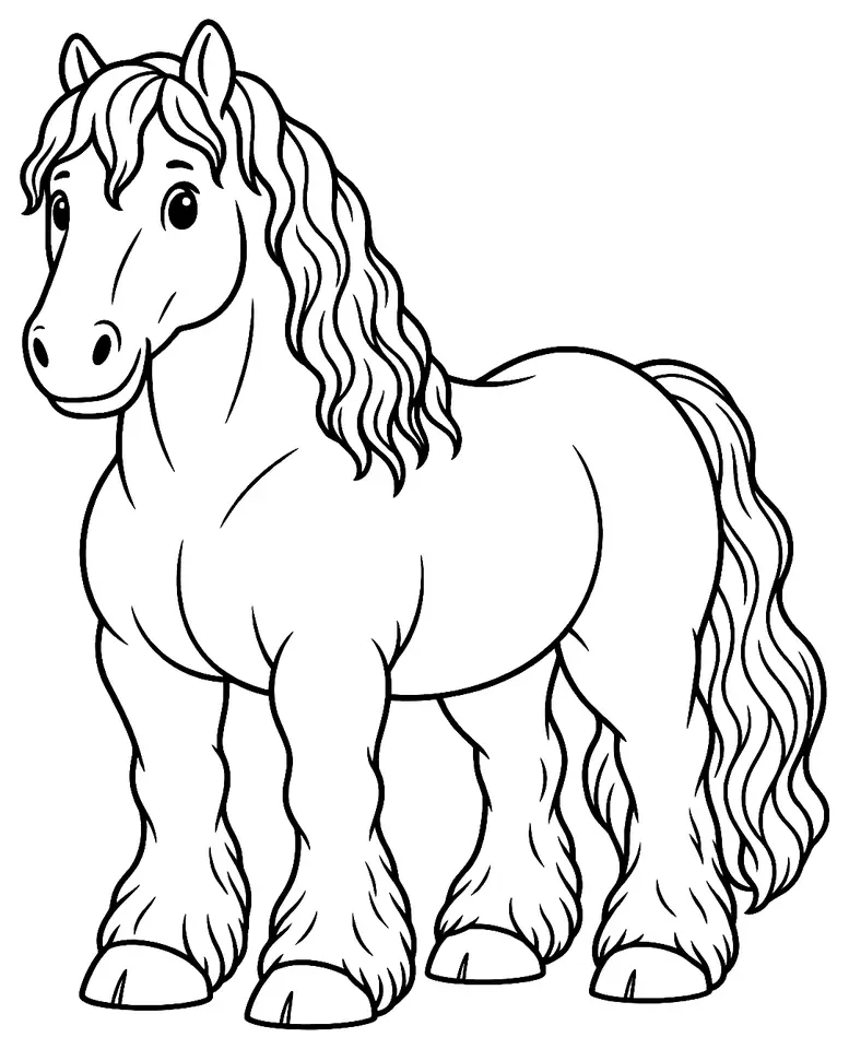 Coloriage de Posavina : dessin au trait noir à colorier