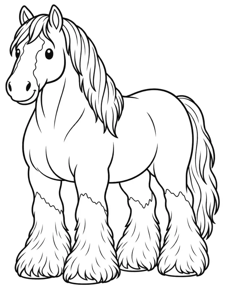 Coloriage de Shire : dessin au trait noir à colorier