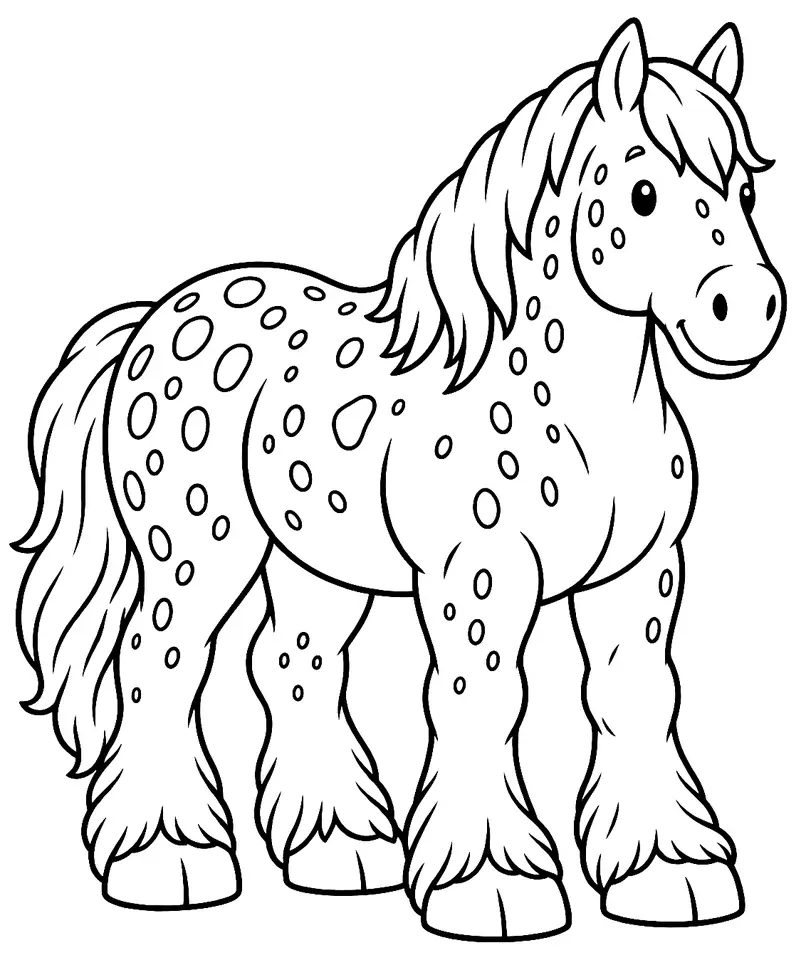 Coloriage de Sugarbush : dessin au trait noir à colorier