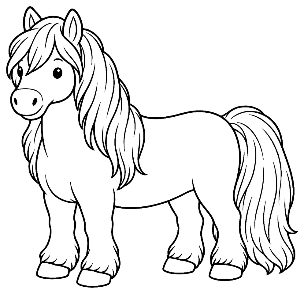 Coloriage de Touva : dessin au trait noir à colorier