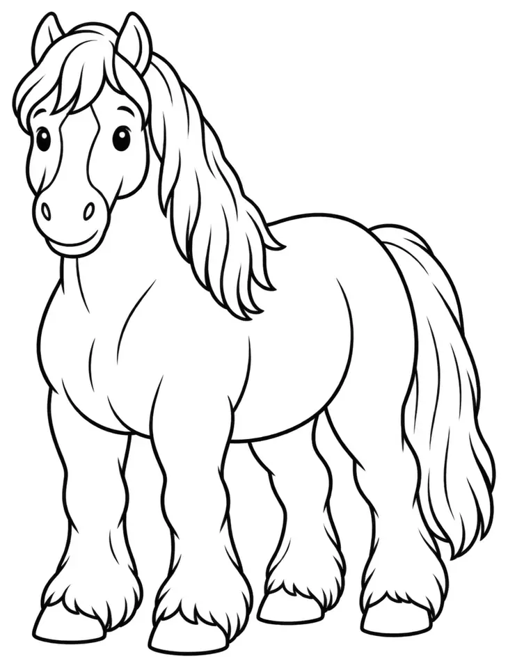 Coloriage de Trait de la Forêt-Noire : dessin au trait noir à colorier