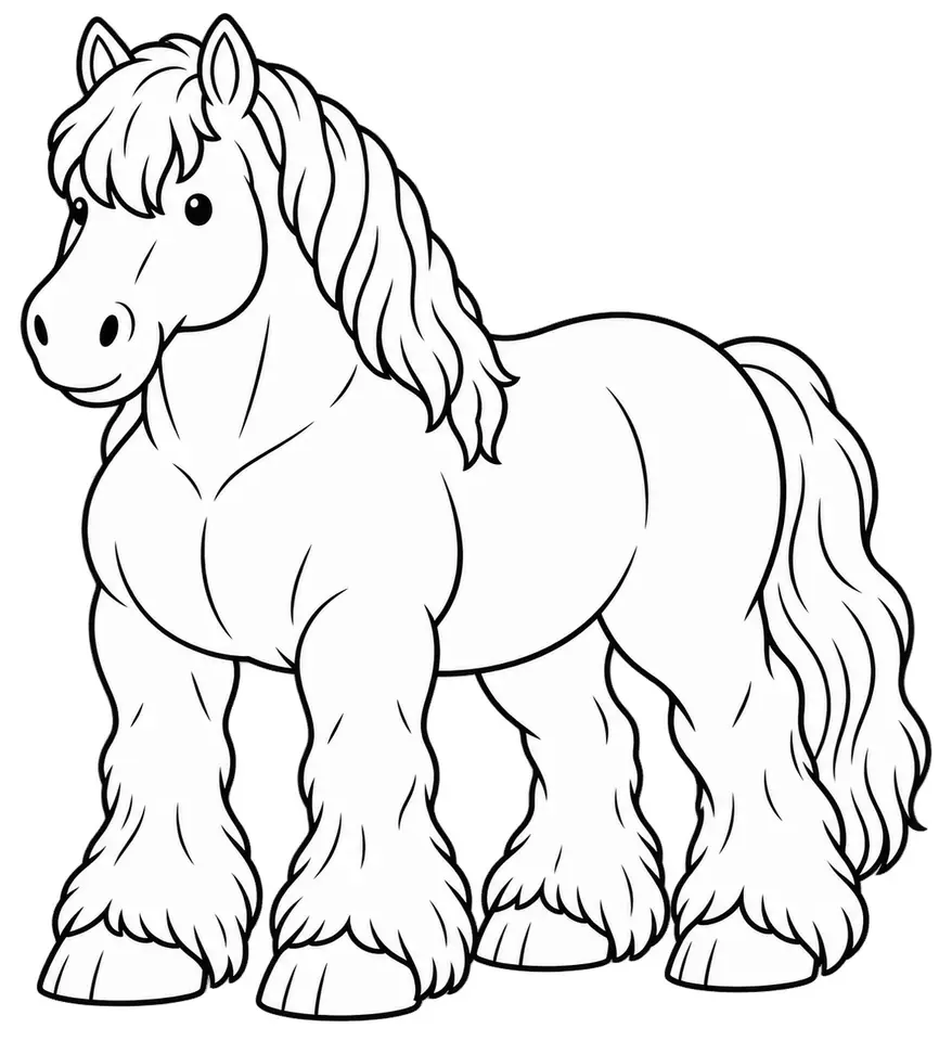 Coloriage de Trait de Rhénanie : dessin au trait noir à colorier
