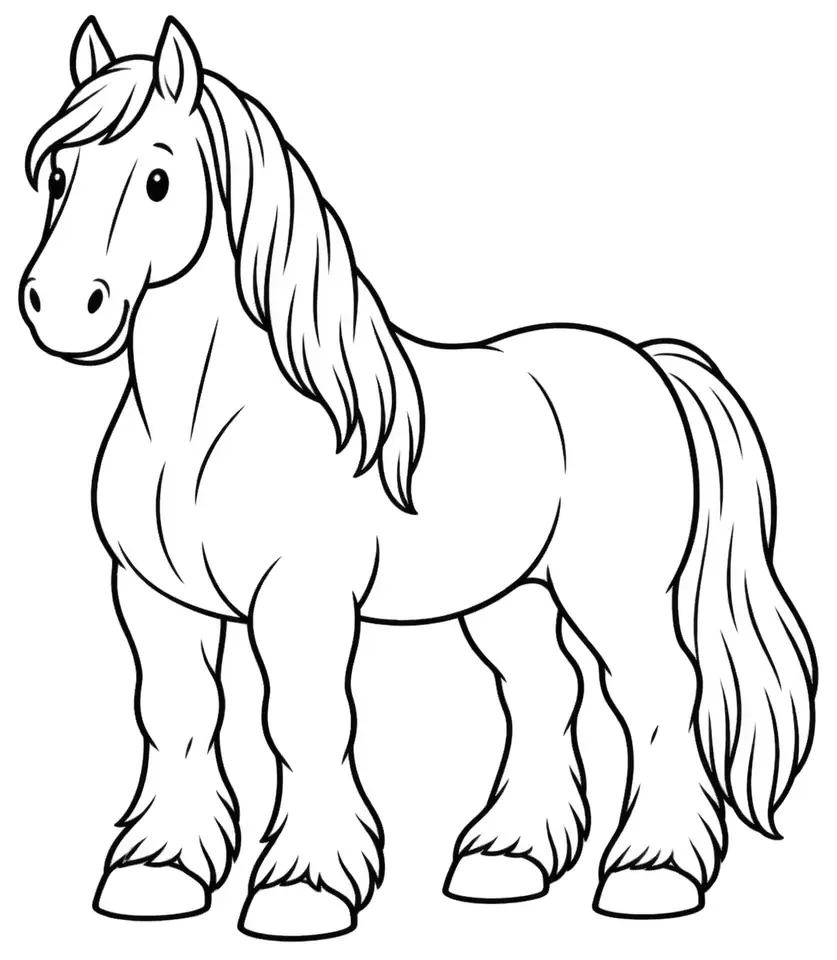 Coloriage de Trait du Maine : dessin au trait noir à colorier