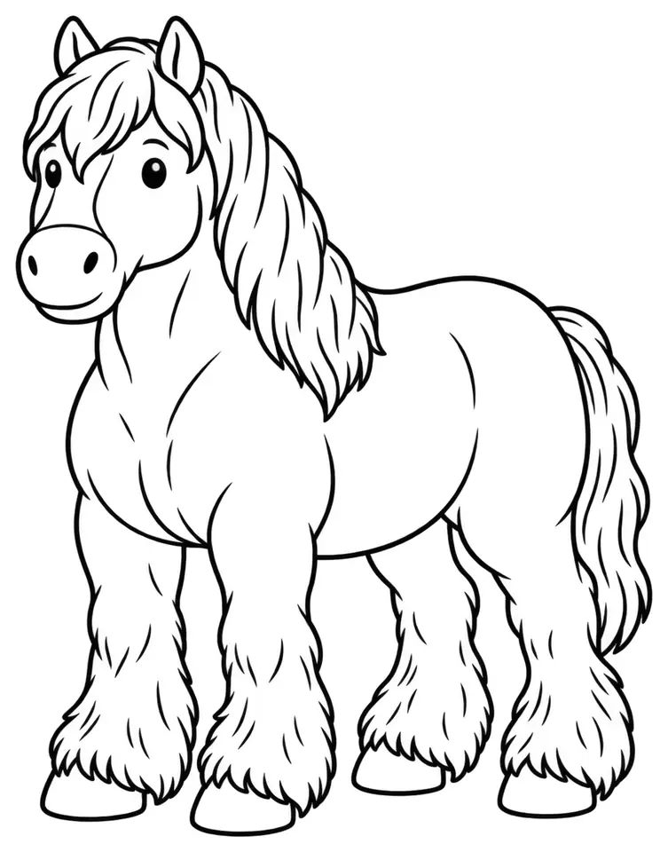 Coloriage de Trait du Nord : dessin au trait noir à colorier
