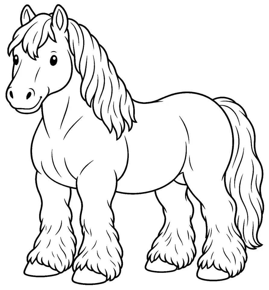 Coloriage de Trait du Schleswig : dessin au trait noir à colorier