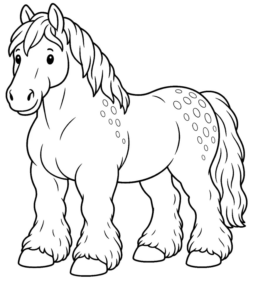 Coloriage de Trait estonien : dessin au trait noir à colorier