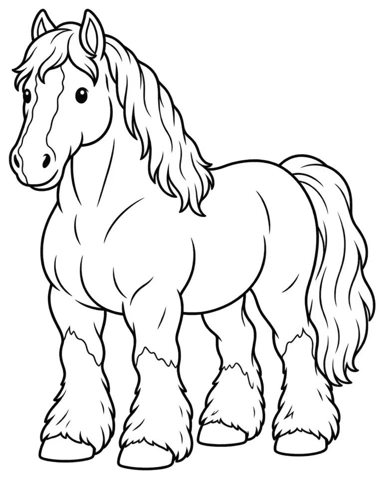Coloriage de Trait italien : dessin au trait noir à colorier