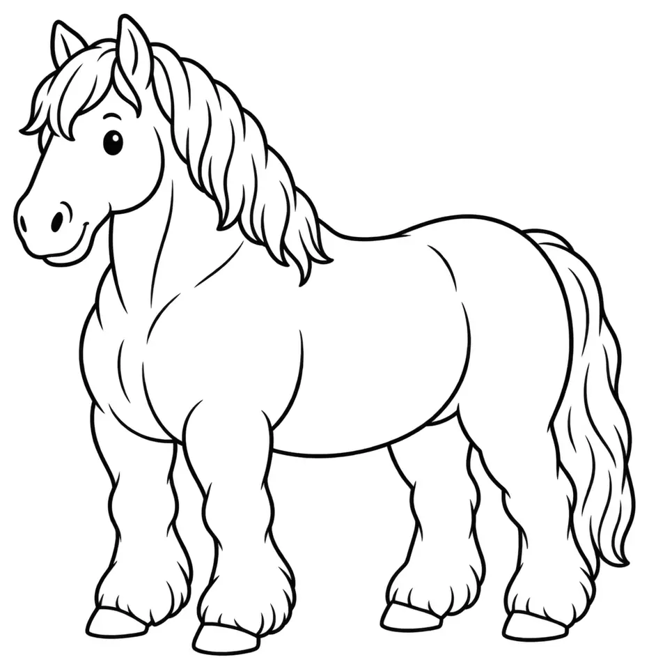 Coloriage de Trait polonais : dessin au trait noir à colorier