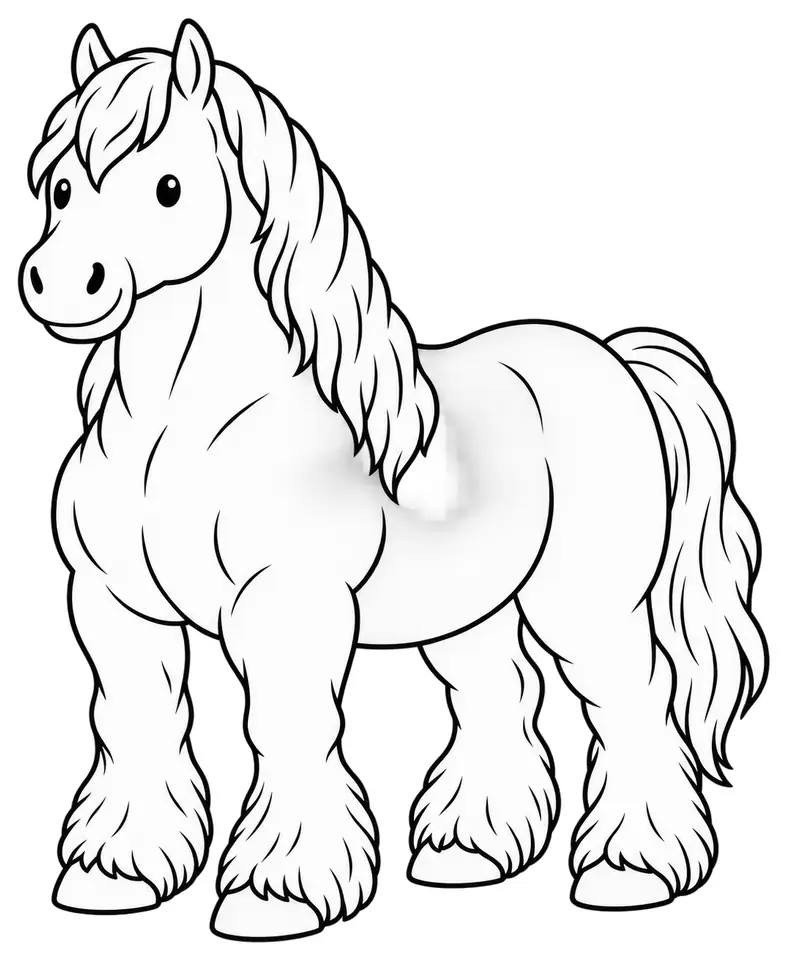 Coloriage de Trait russe : dessin au trait noir à colorier
