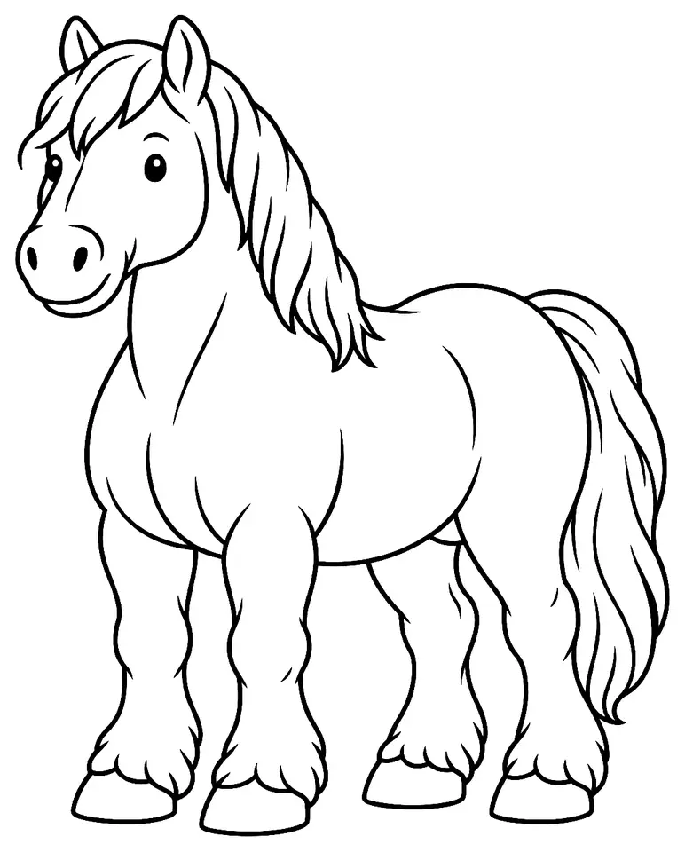 Coloriage de Trait slovène : dessin au trait noir à colorier