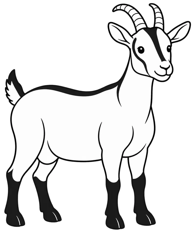 Coloriage de Alpine : dessin au trait noir à colorier