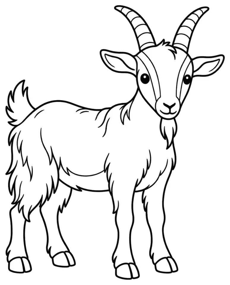 Coloriage de Poitevine : dessin au trait noir à colorier