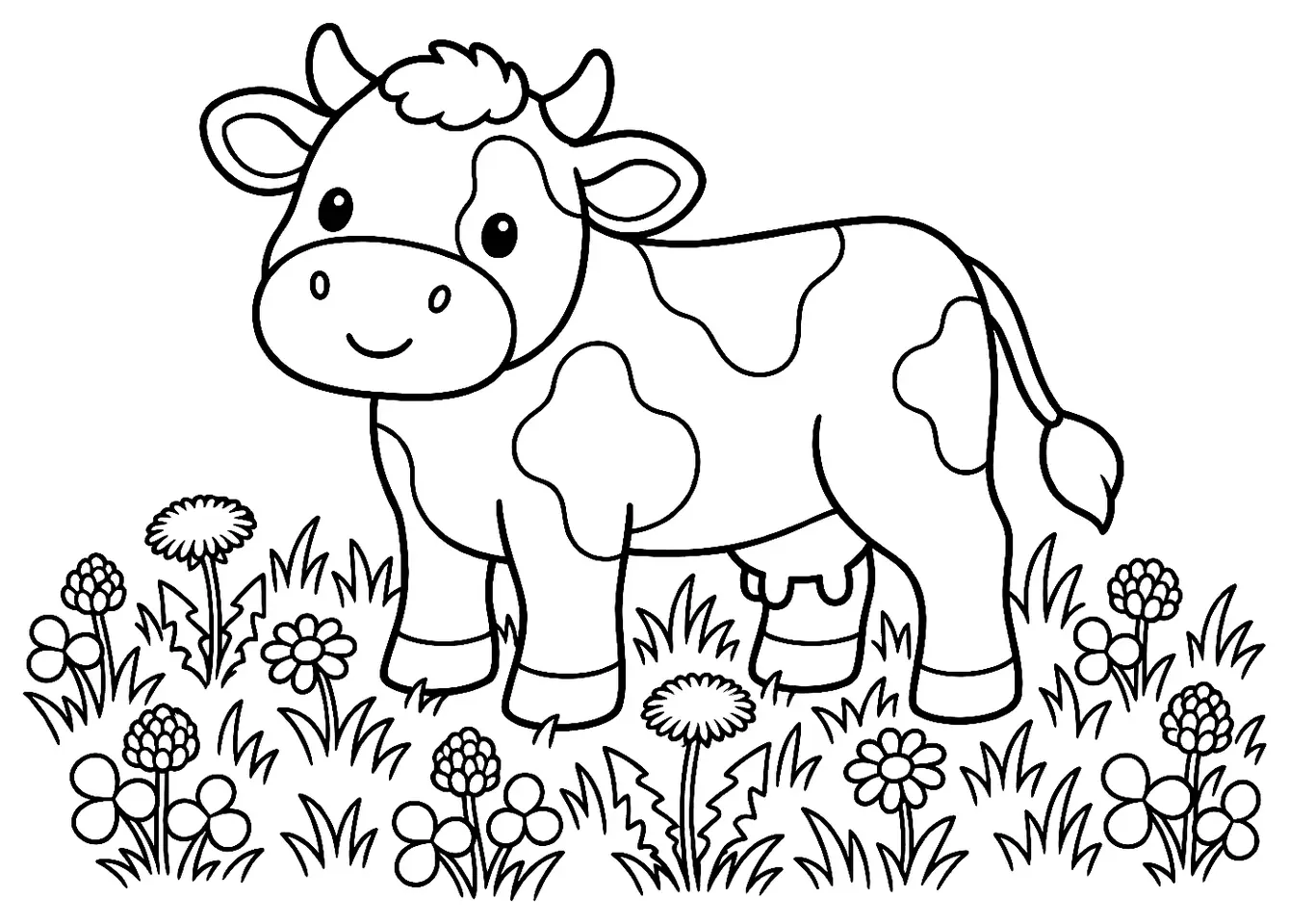Coloriage de Herbager : dessin au trait noir à colorier