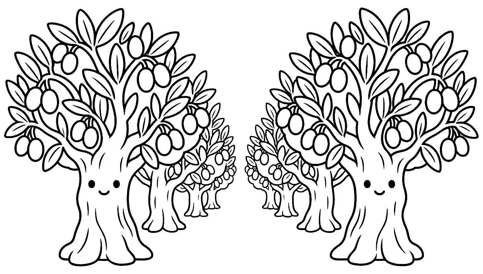 Coloriage de Oléiculteur : dessin au trait noir à colorier