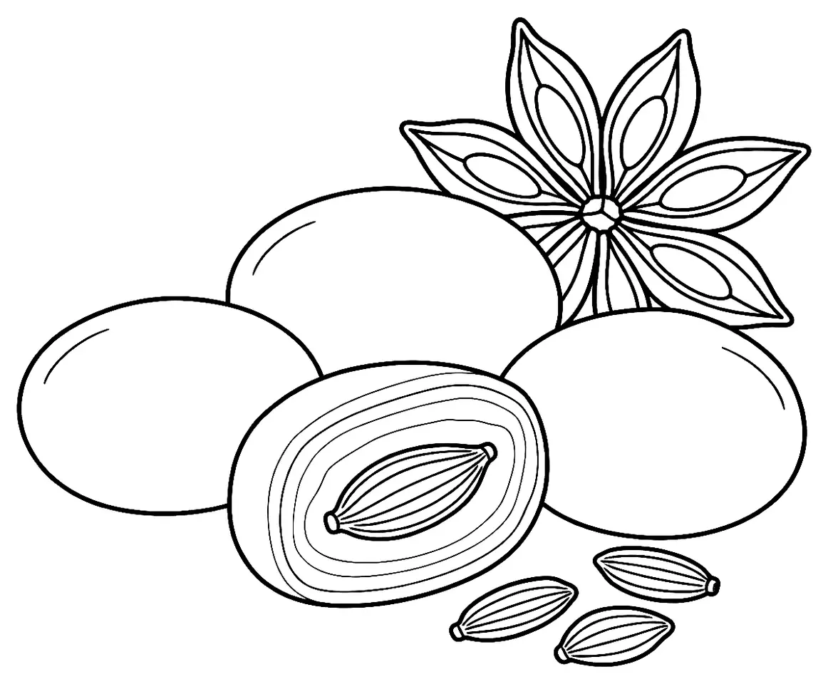 Coloriage de Anis de Flavigny : dessin au trait noir à colorier