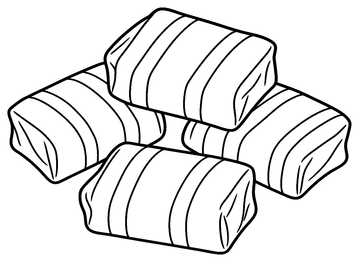 Coloriage de Bêtise de Cambrai : dessin au trait noir à colorier