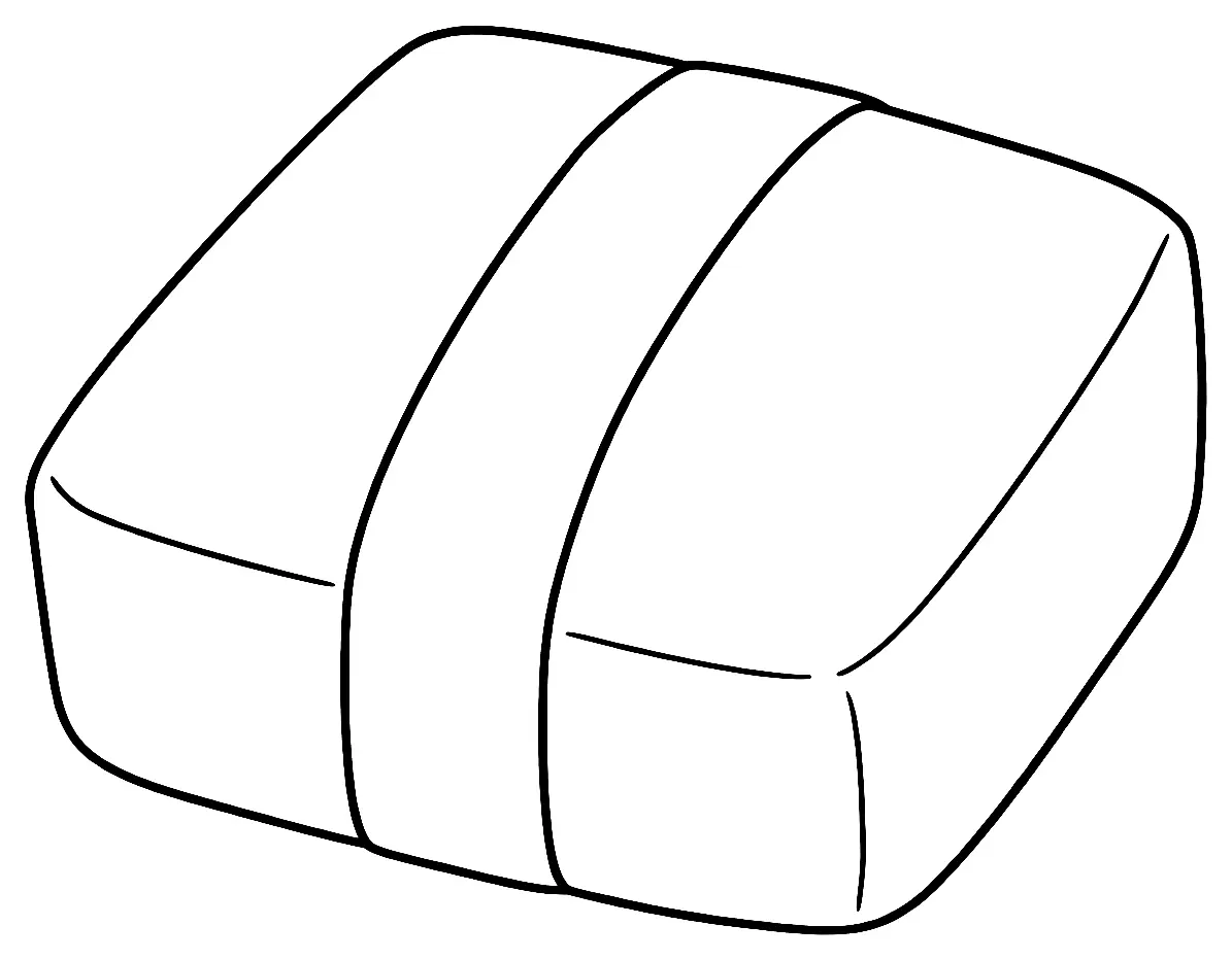 Coloriage de Coussin de Lyon : dessin au trait noir à colorier