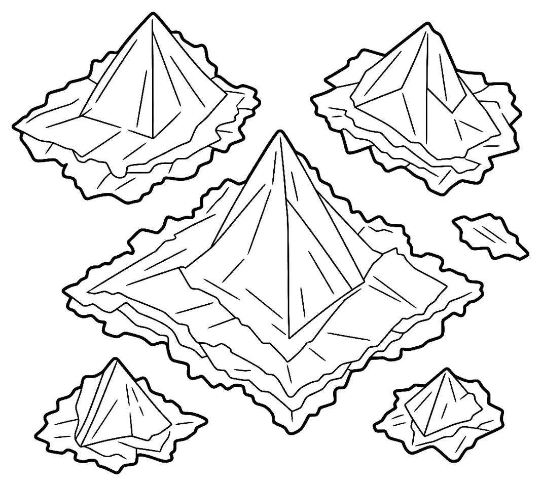 Coloriage de Fleur de sel : dessin au trait noir à colorier