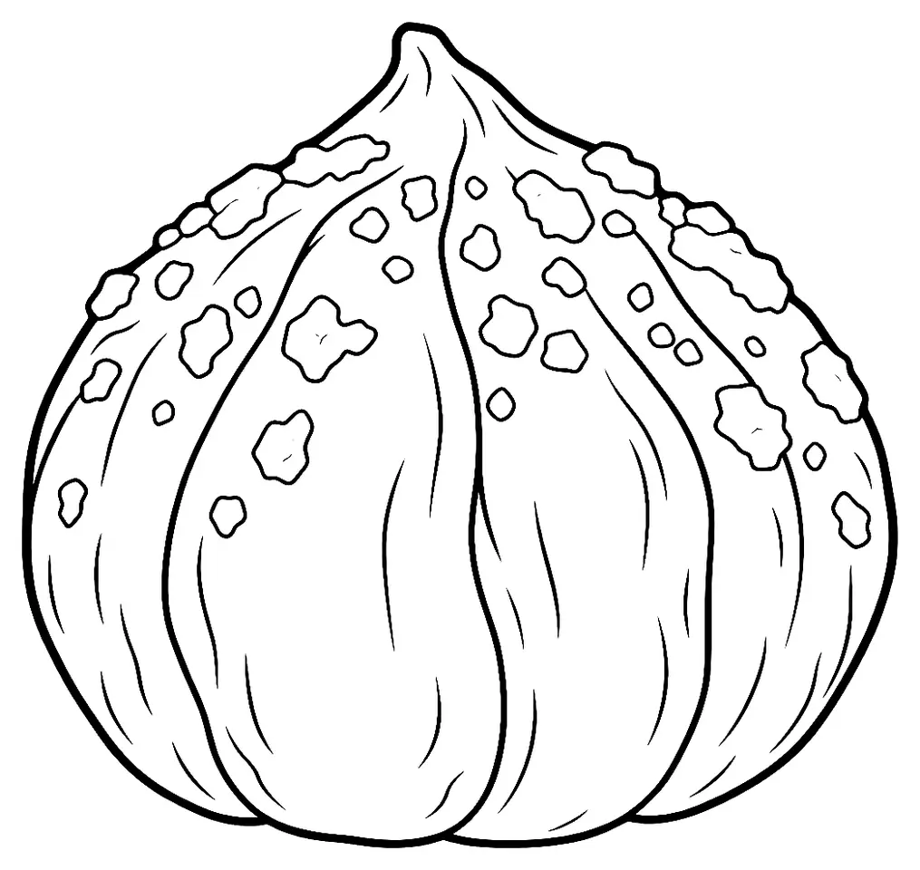 Coloriage de Marron glacé : dessin au trait noir à colorier