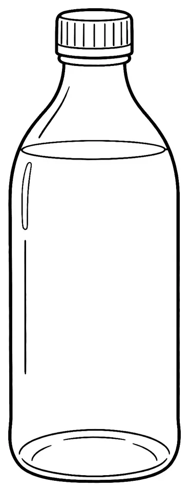Coloriage de Vinaigre : dessin au trait noir à colorier