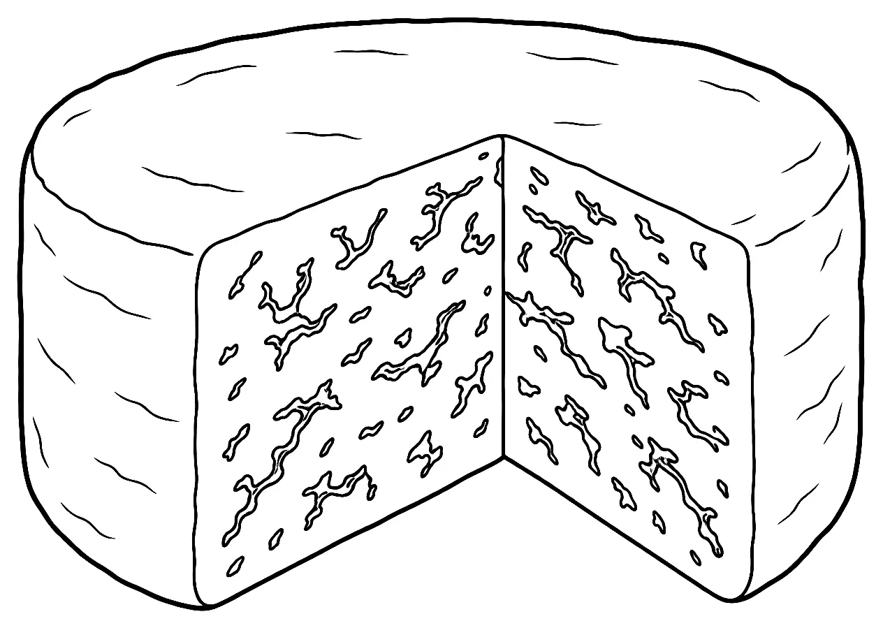 Coloriage de Bleu des Causses : dessin au trait noir à colorier