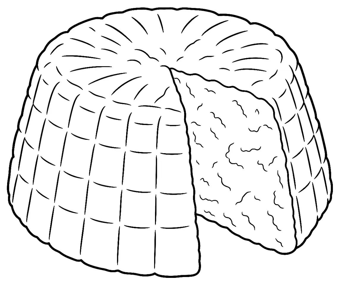 Coloriage de Brocciu : dessin au trait noir à colorier