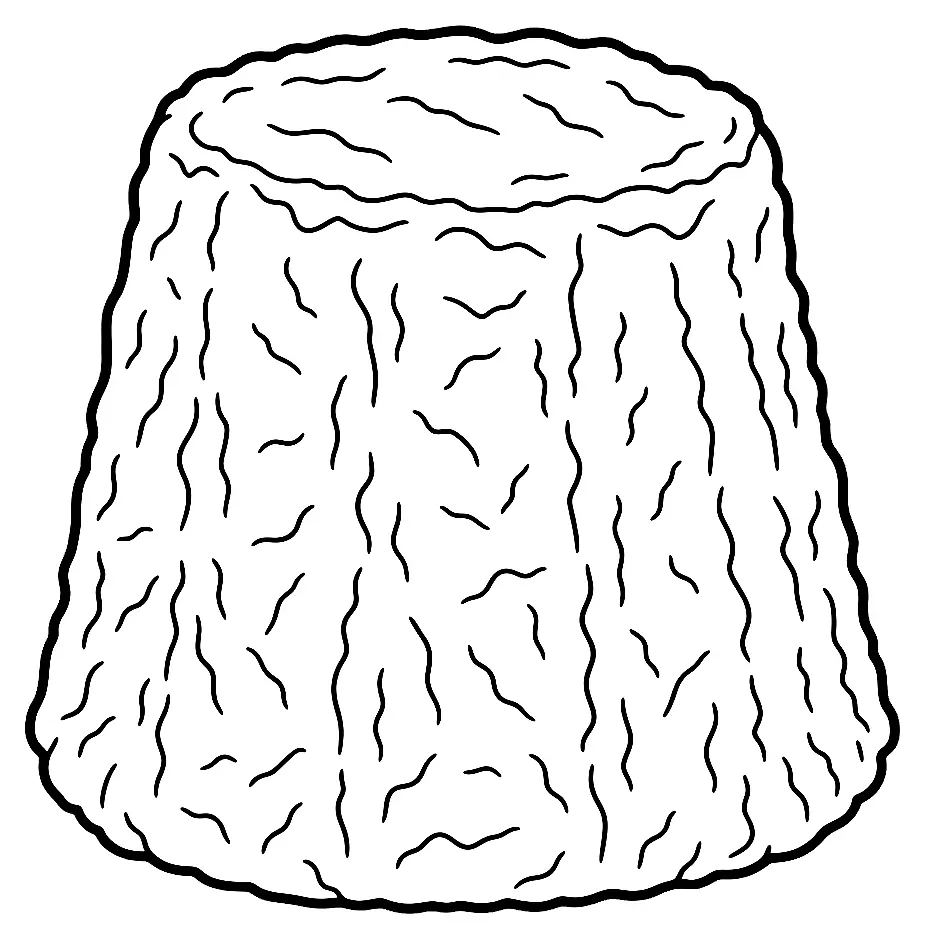 Coloriage de Chabichou du Poitou : dessin au trait noir à colorier