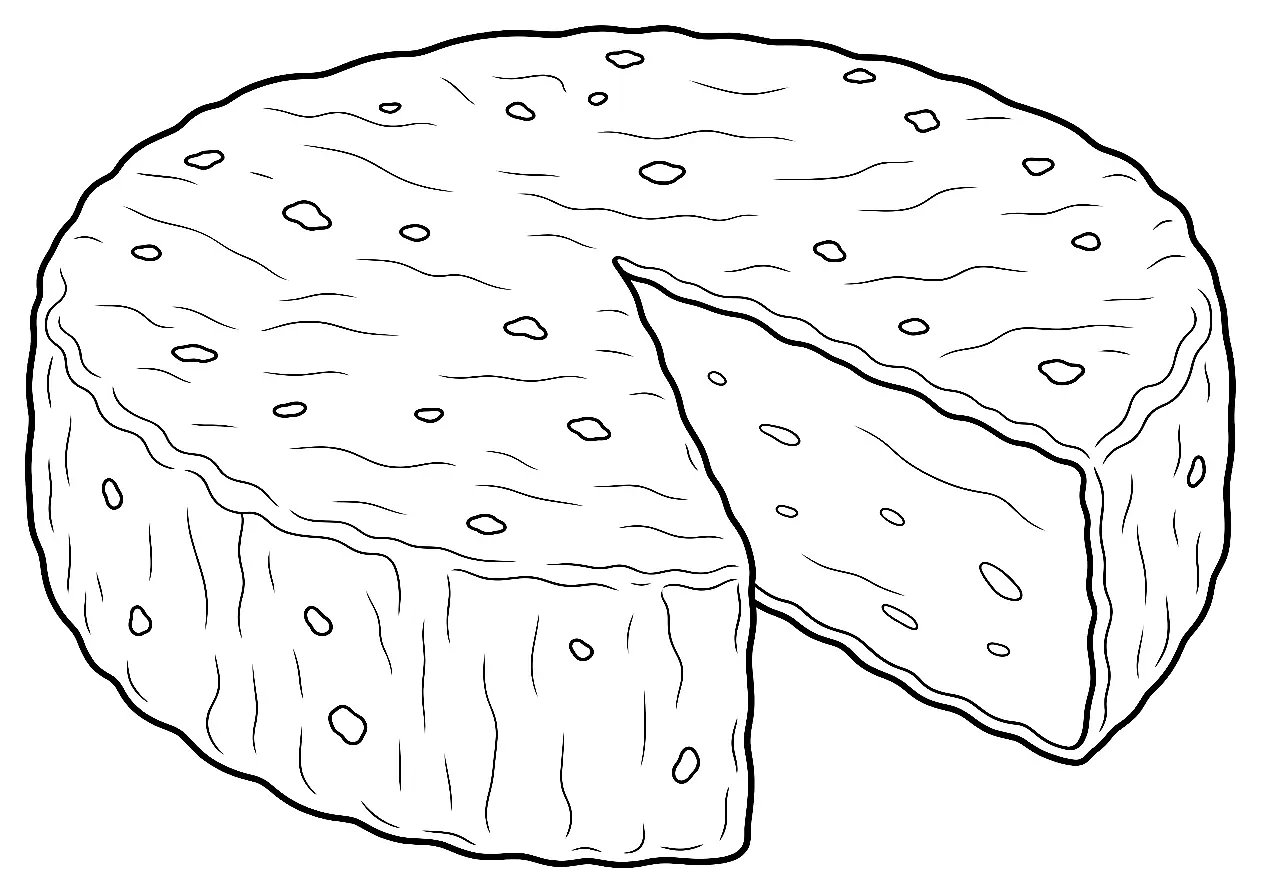 Coloriage de Coulommiers : dessin au trait noir à colorier